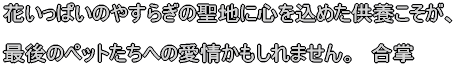 愛と勇気をくれたペットたちへ